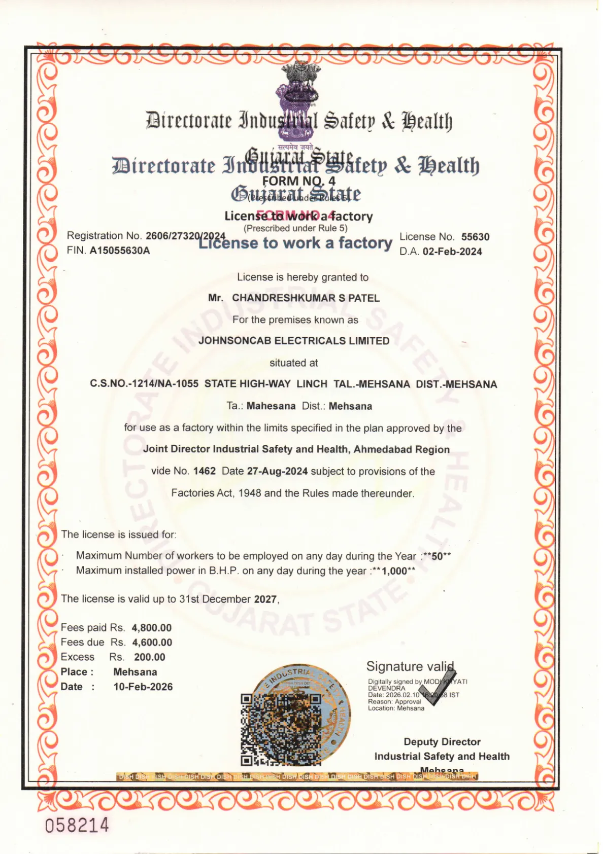 Factory License Unit 2 - Johnson Cables