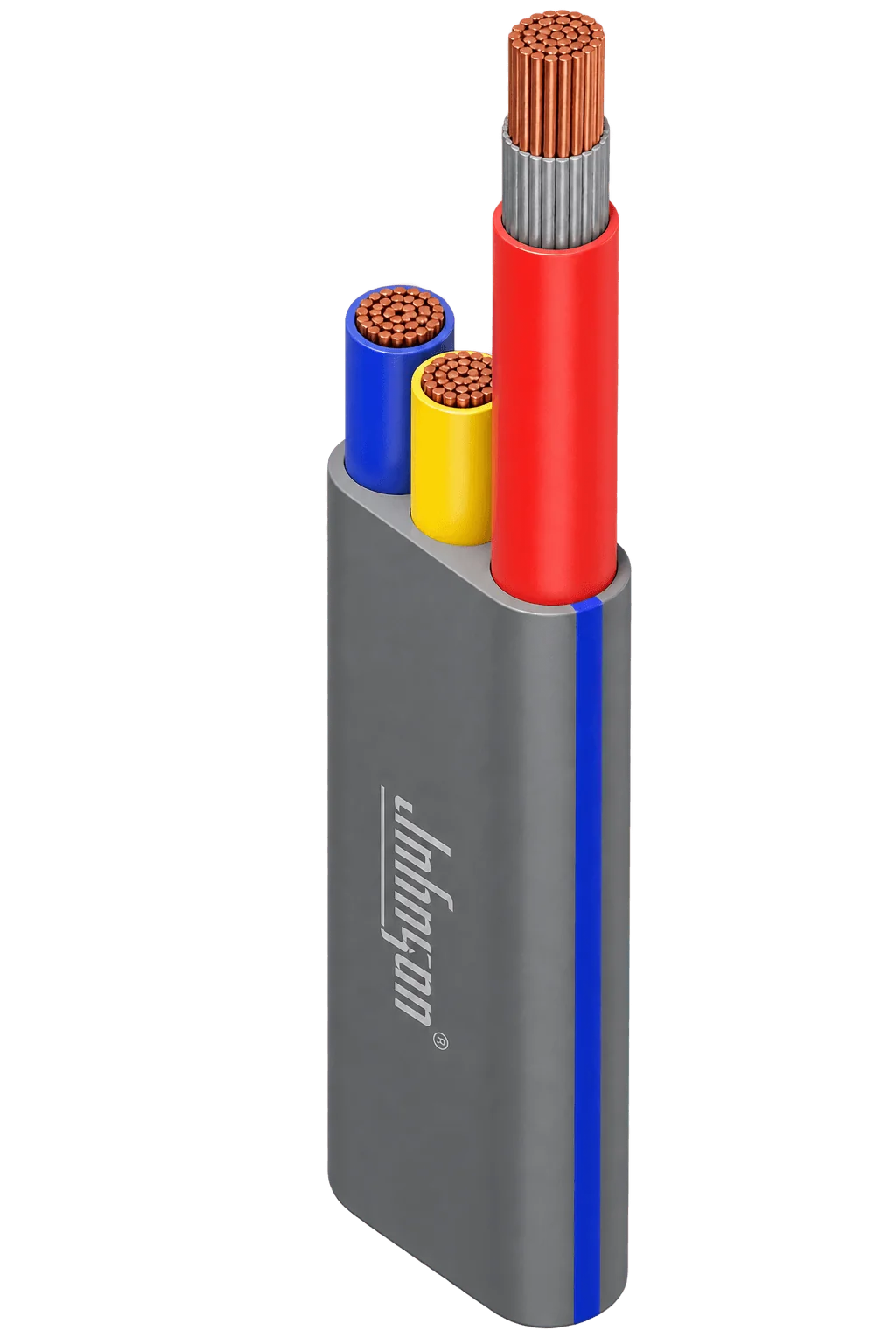 Johnson Gold 3 Core PVC Flat Cable (Double Insulated)
