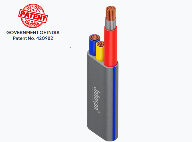 Johnson Gold 3 Core PVC Flat Cable (Double Insulated)